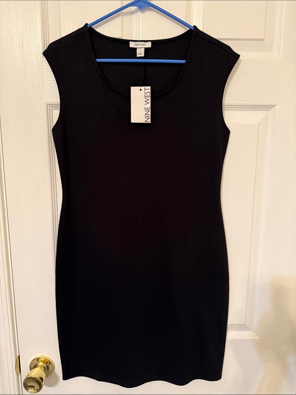 NWT Nine West Black Sleeveless Sheath Dress